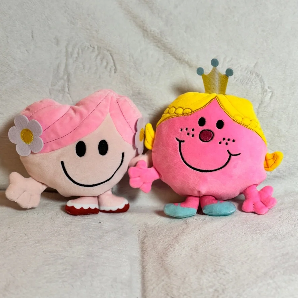 Little Miss Plush Qty 2: Little Miss Hugs & Miss Princess Plush Doll Mr Men 2023